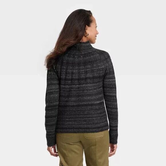 Women's Holiday Pullover Sweater - Knox Rose Black, XL - Picture 2 of 2